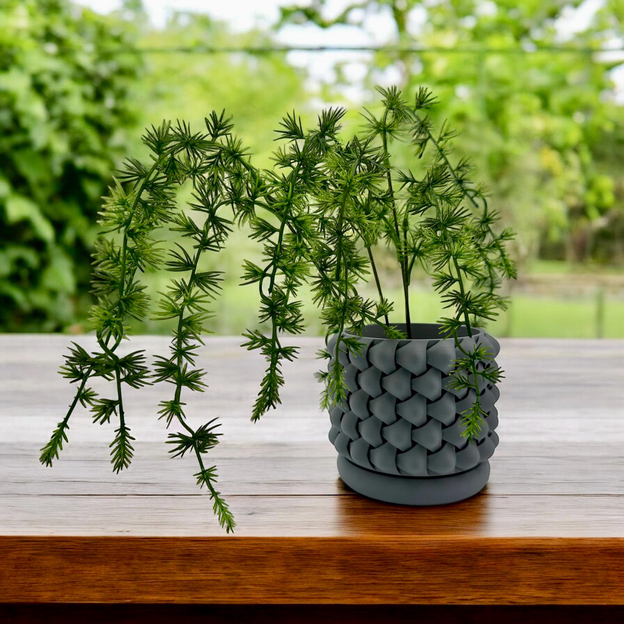 3D Printed GeoPetal Planter: Modern Plant Decor with Saucer - Pashmation
