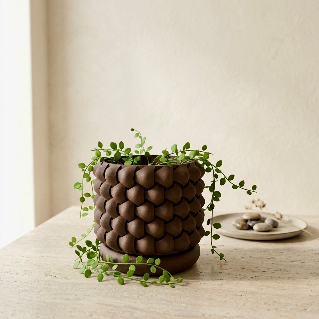 3D Printed GeoPetal Planter: Modern Plant Decor with Saucer - Pashmation