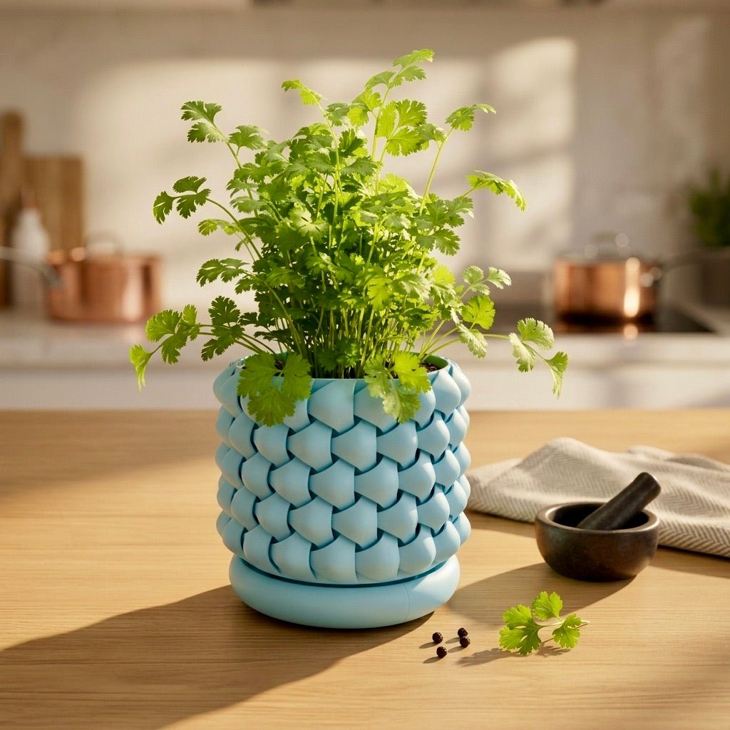3D Printed GeoPetal Planter: Modern Plant Decor with Saucer - Pashmation