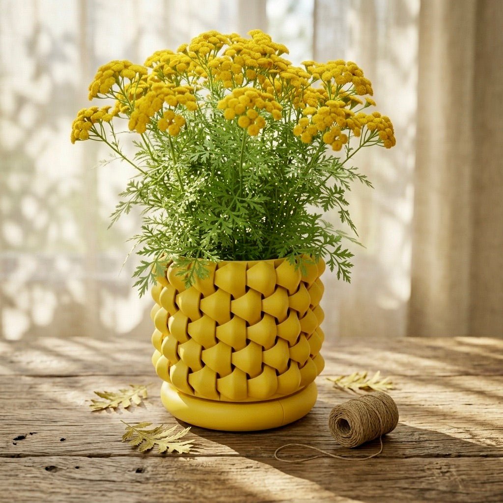 3D Printed GeoPetal Planter: Modern Plant Decor with Saucer - Pashmation