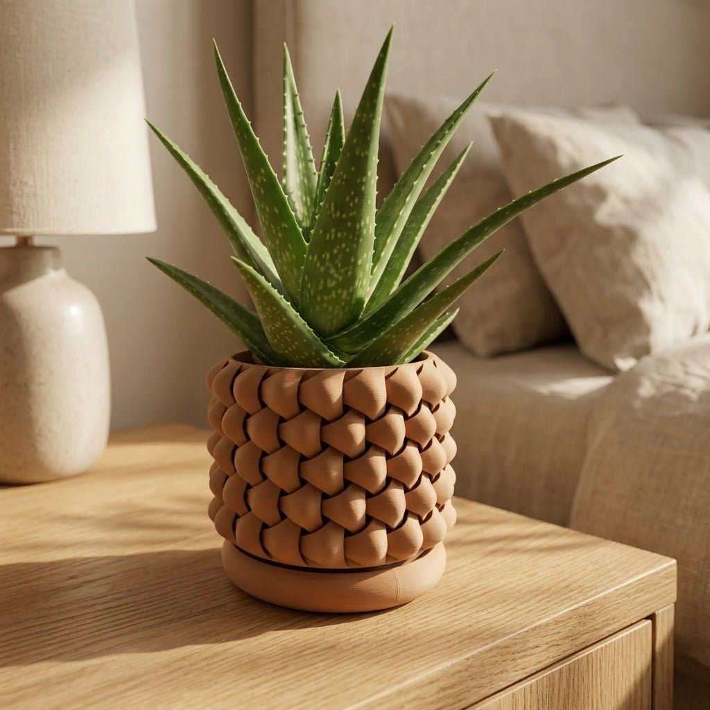 3D Printed GeoPetal Planter: Modern Plant Decor with Saucer - Pashmation
