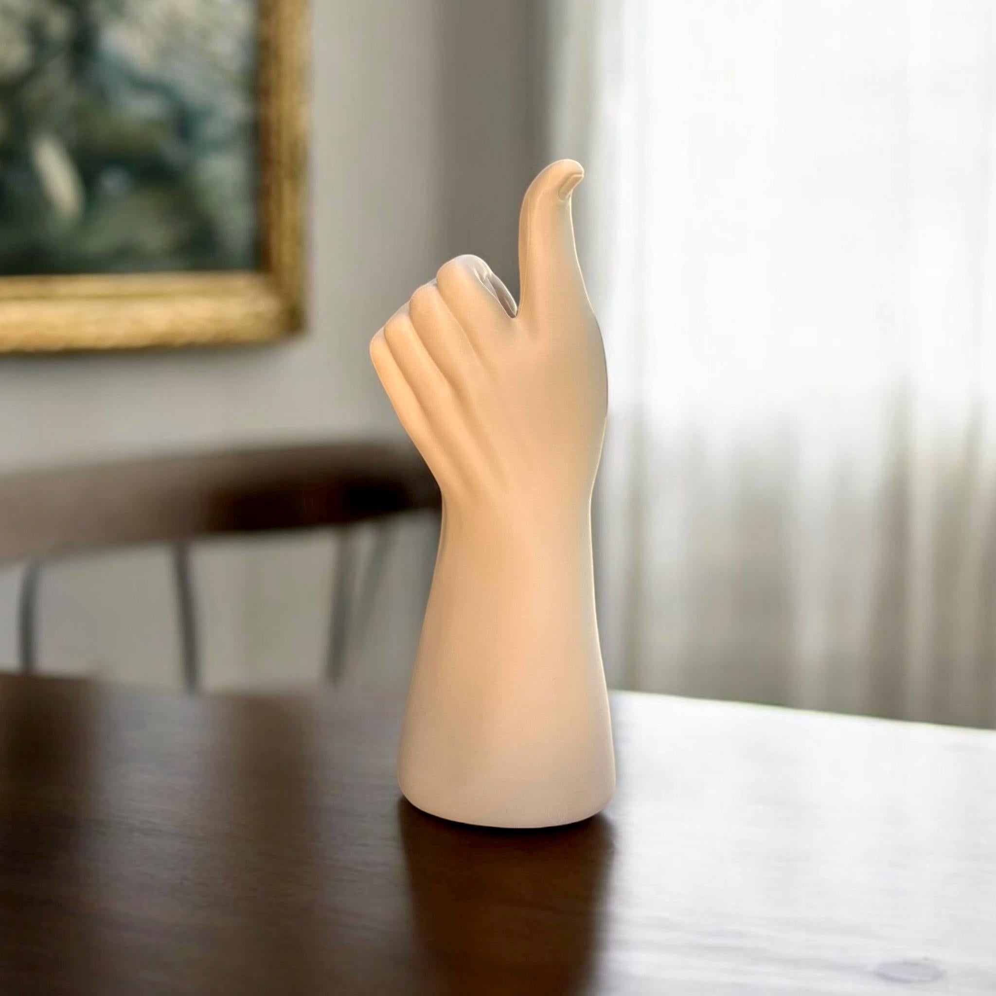 3D Printed Hand Vase: Modern Art Home Decor, Minimalist Sculpture - Pashmation