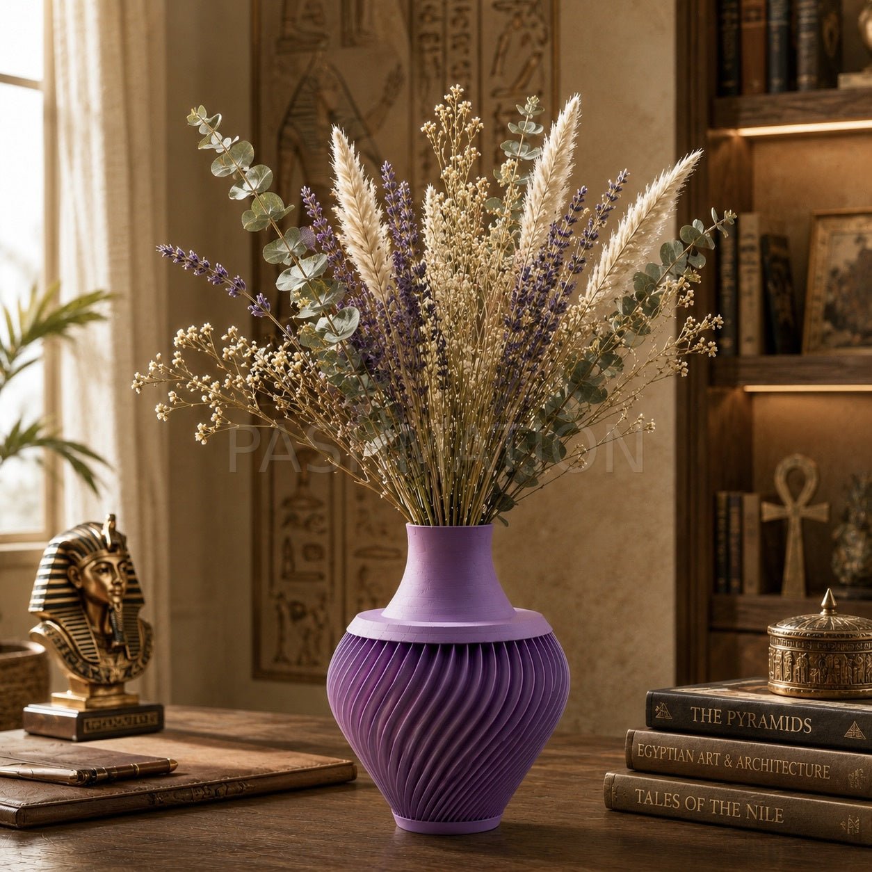 3D Printed Ribbed Vase Modern Eco - Friendly Home Decor Contemporary Flower Vessel Unique Tabletop Centerpiece Gift by Pashmation