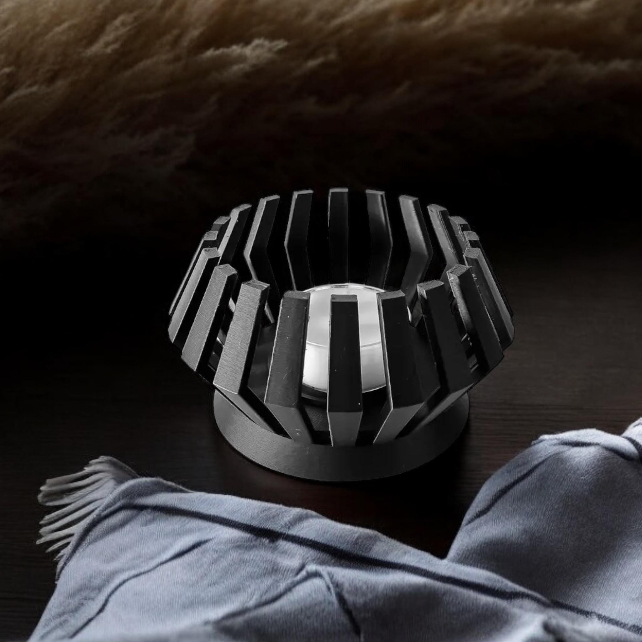 3D Printed Slatted Tealight Holder – Modern Shadow Play Decor - PashmationCandleholders
