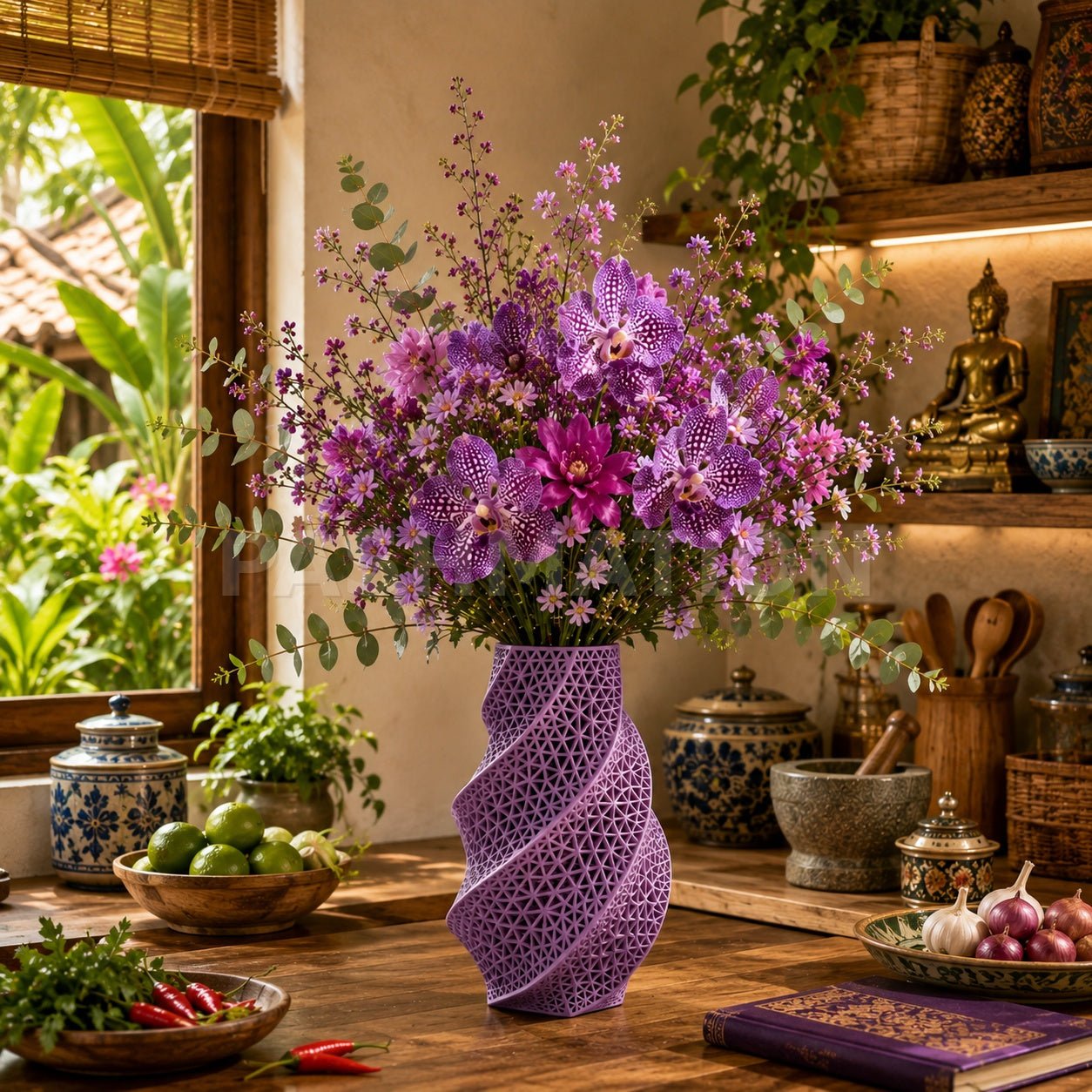 3D Printed Spiral Vase Modern Geometric Home Decor Eco - Friendly PLA Contemporary Centerpiece Gift by Pashmation