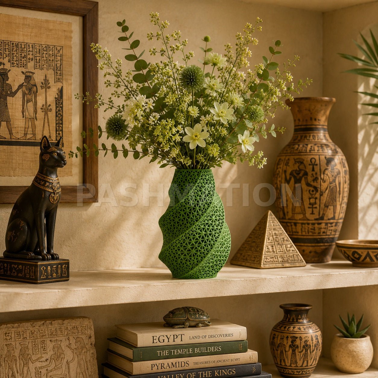 3D Printed Spiral Vase Modern Geometric Home Decor Eco - Friendly PLA Contemporary Centerpiece Gift by Pashmation