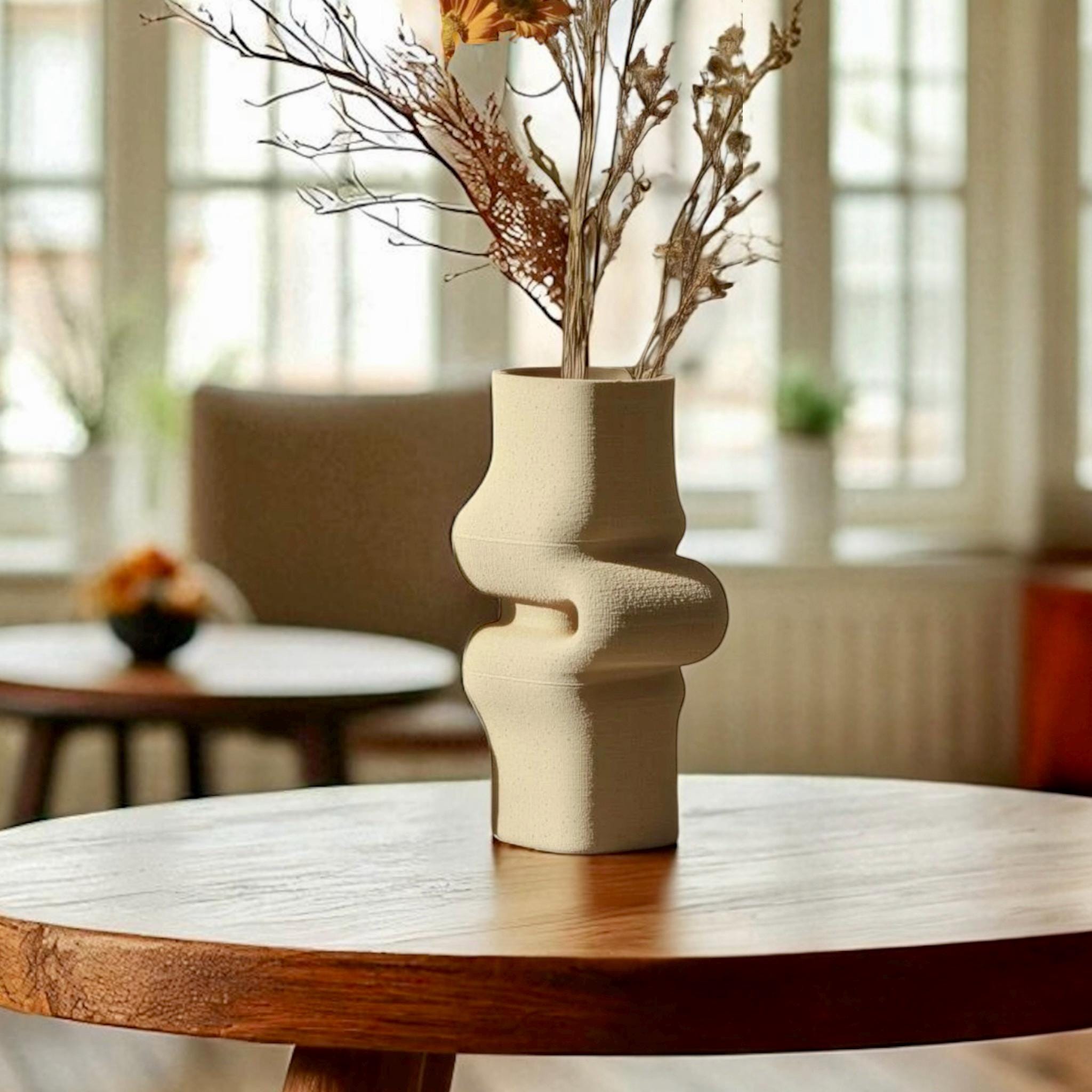 Abstract Fold Vase, Modern Geometric Decor, Dried flower - PashmationVases