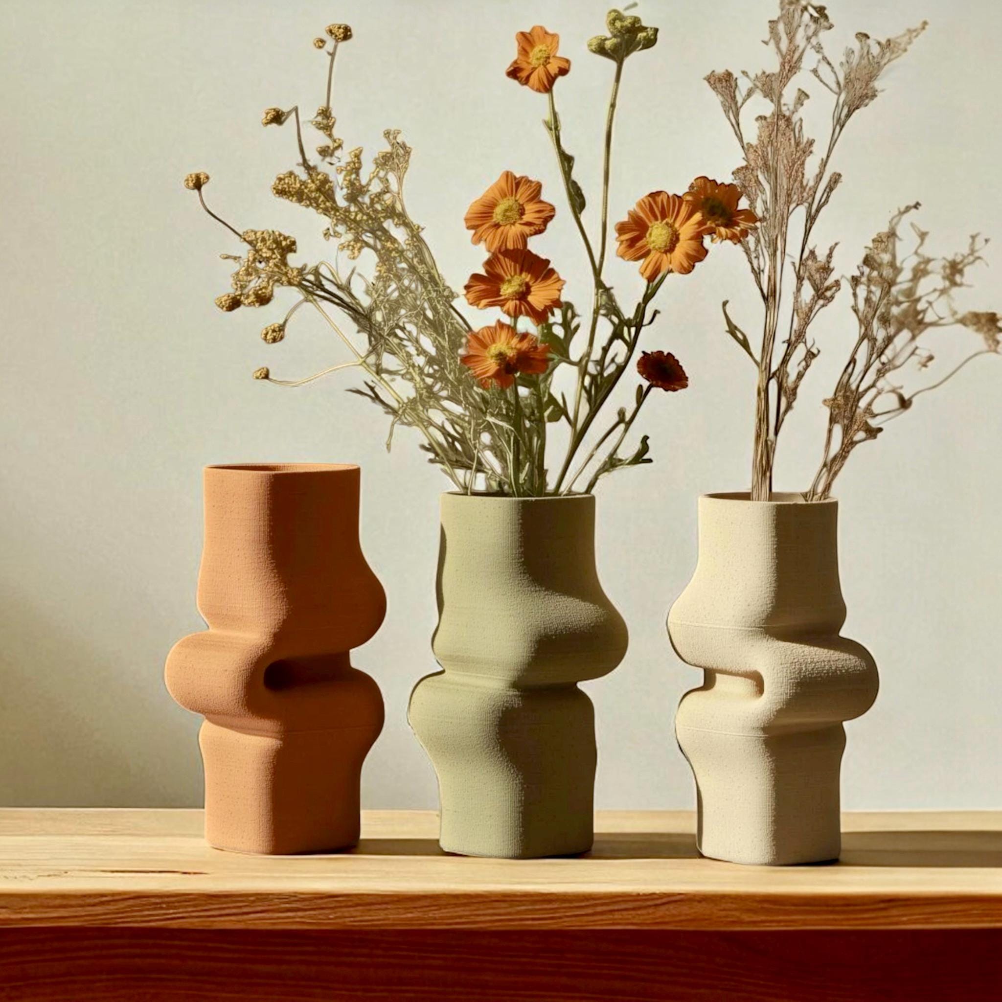 Abstract Fold Vase, Modern Geometric Decor, Dried flower - PashmationVases