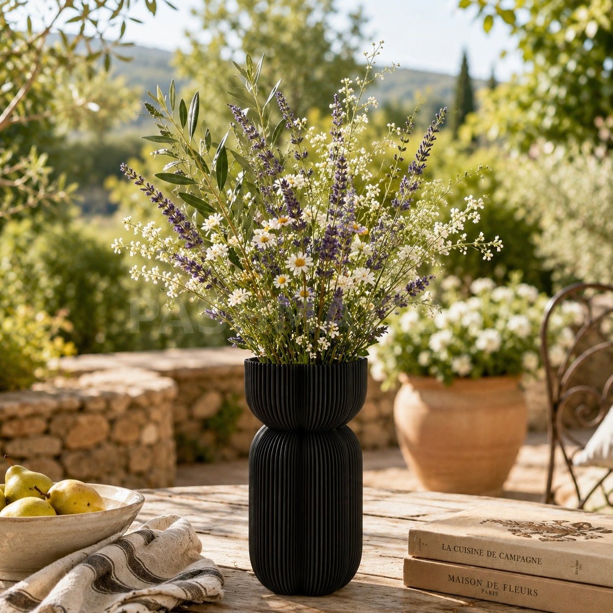 Bold Ribbed Caribe Vase | Modern Polymer Geometric Home Decor Contemporary Minimalist Centerpiece by Pashmation