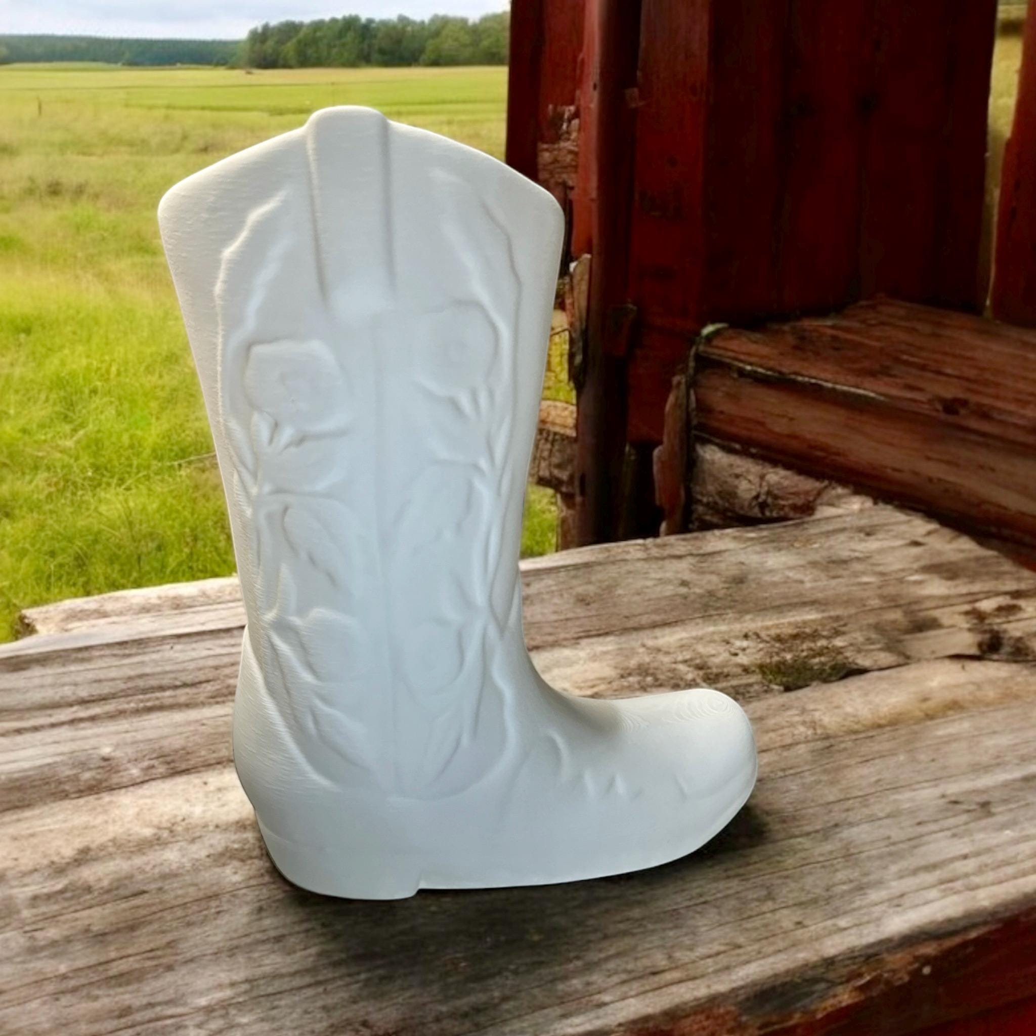 Cowboy Boot Vase – Rustic Western Decor - Pashmation