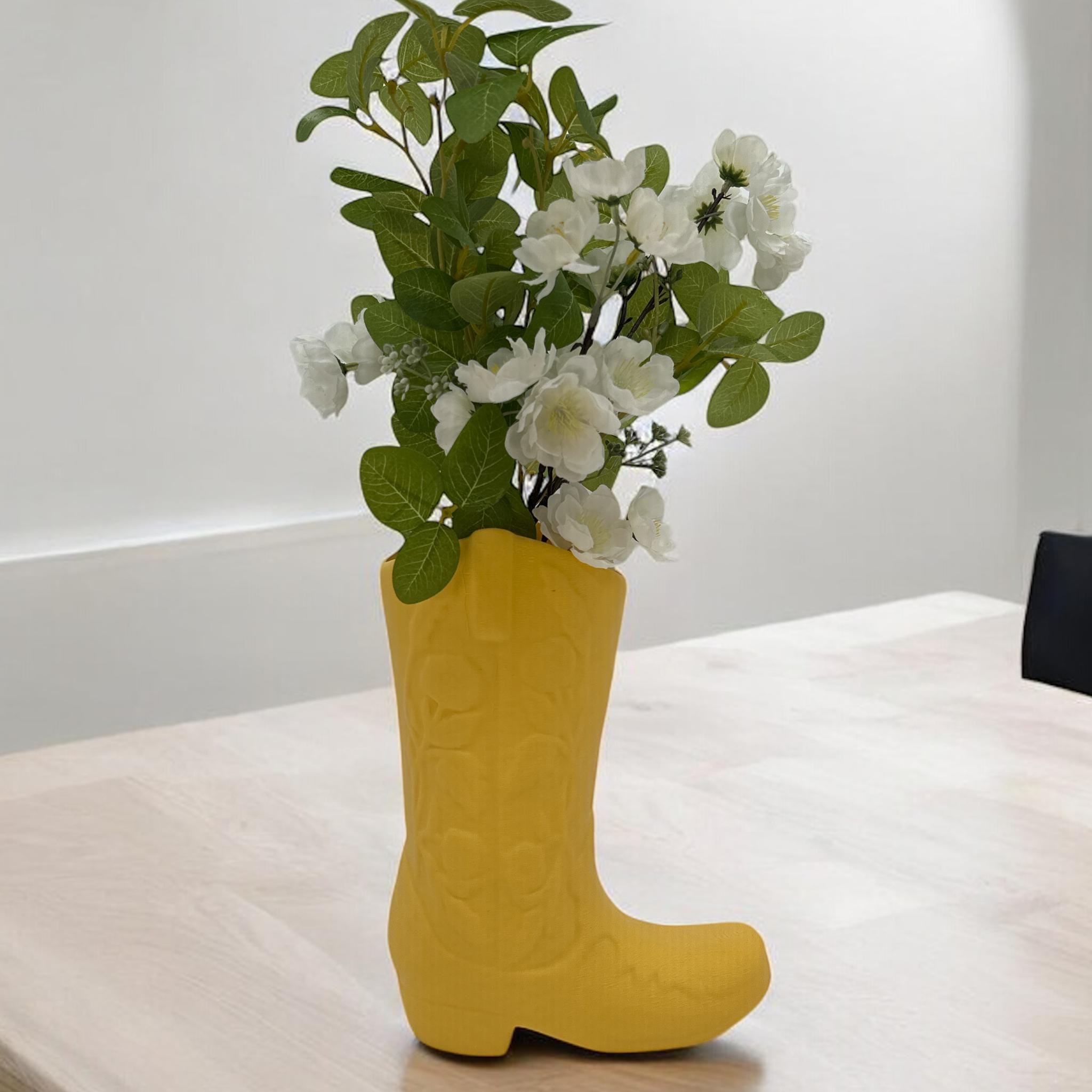Cowboy Boot Vase – Rustic Western Decor - Pashmation