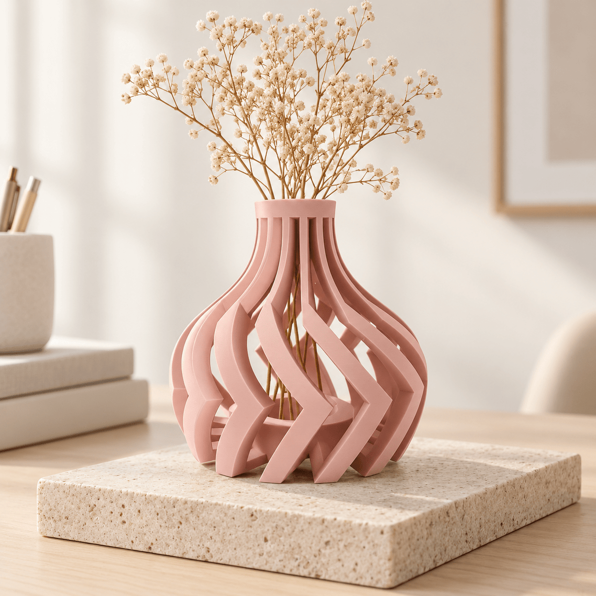 Dynamic Lori Cut-Out Vase - Modern Sculptural Home Decor Geometric Centerpiece Contemporary Minimalist Design by Pashmation
