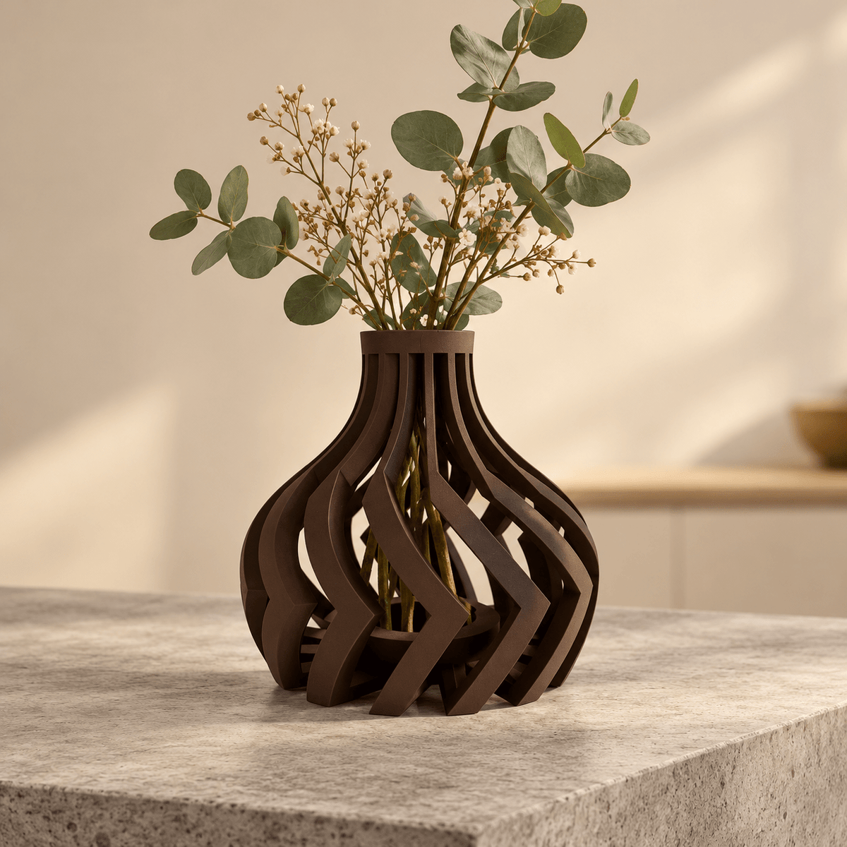Dynamic Lori Cut-Out Vase - Modern Sculptural Home Decor Geometric Centerpiece Contemporary Minimalist Design by Pashmation
