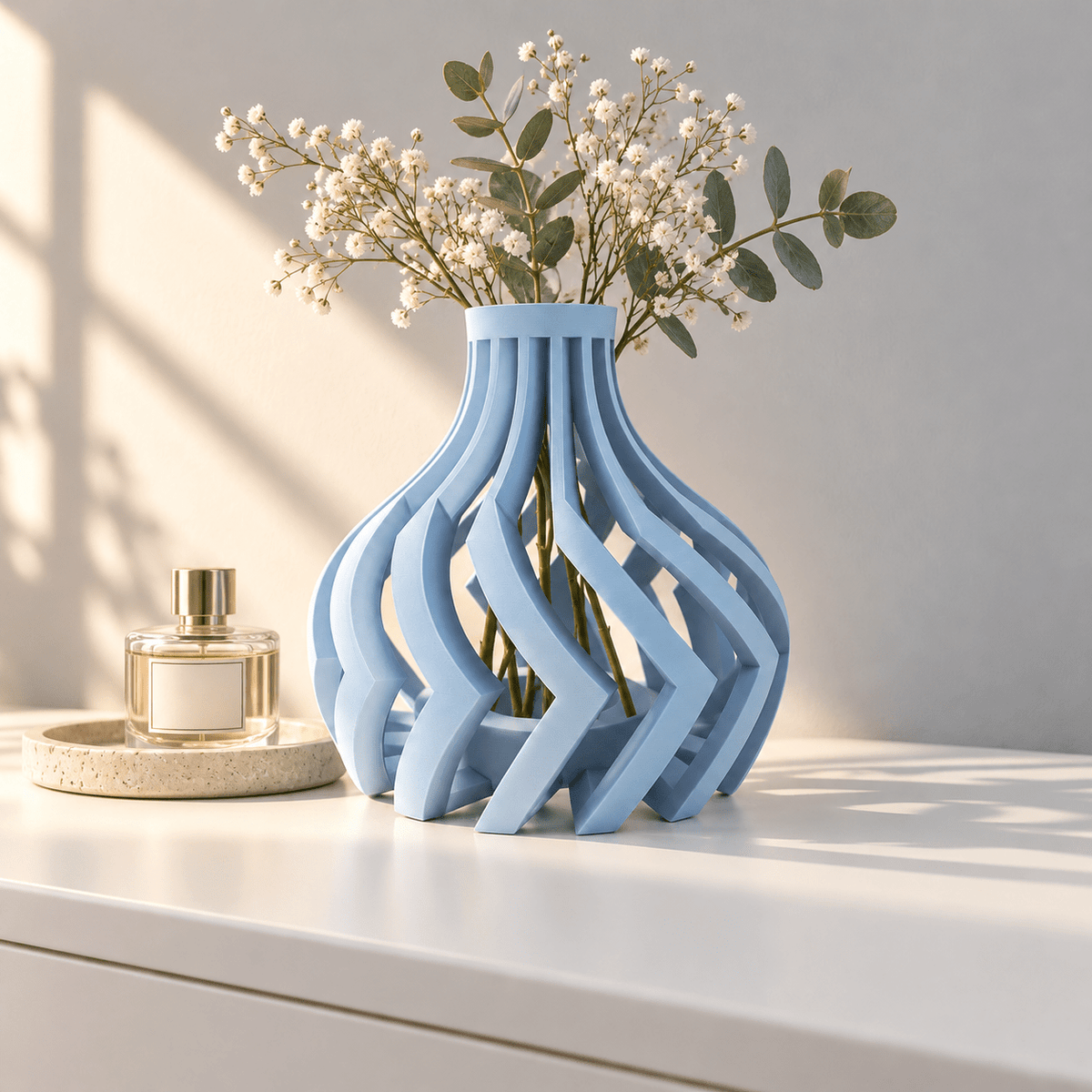 Dynamic Lori Cut-Out Vase - Modern Sculptural Home Decor Geometric Centerpiece Contemporary Minimalist Design by Pashmation
