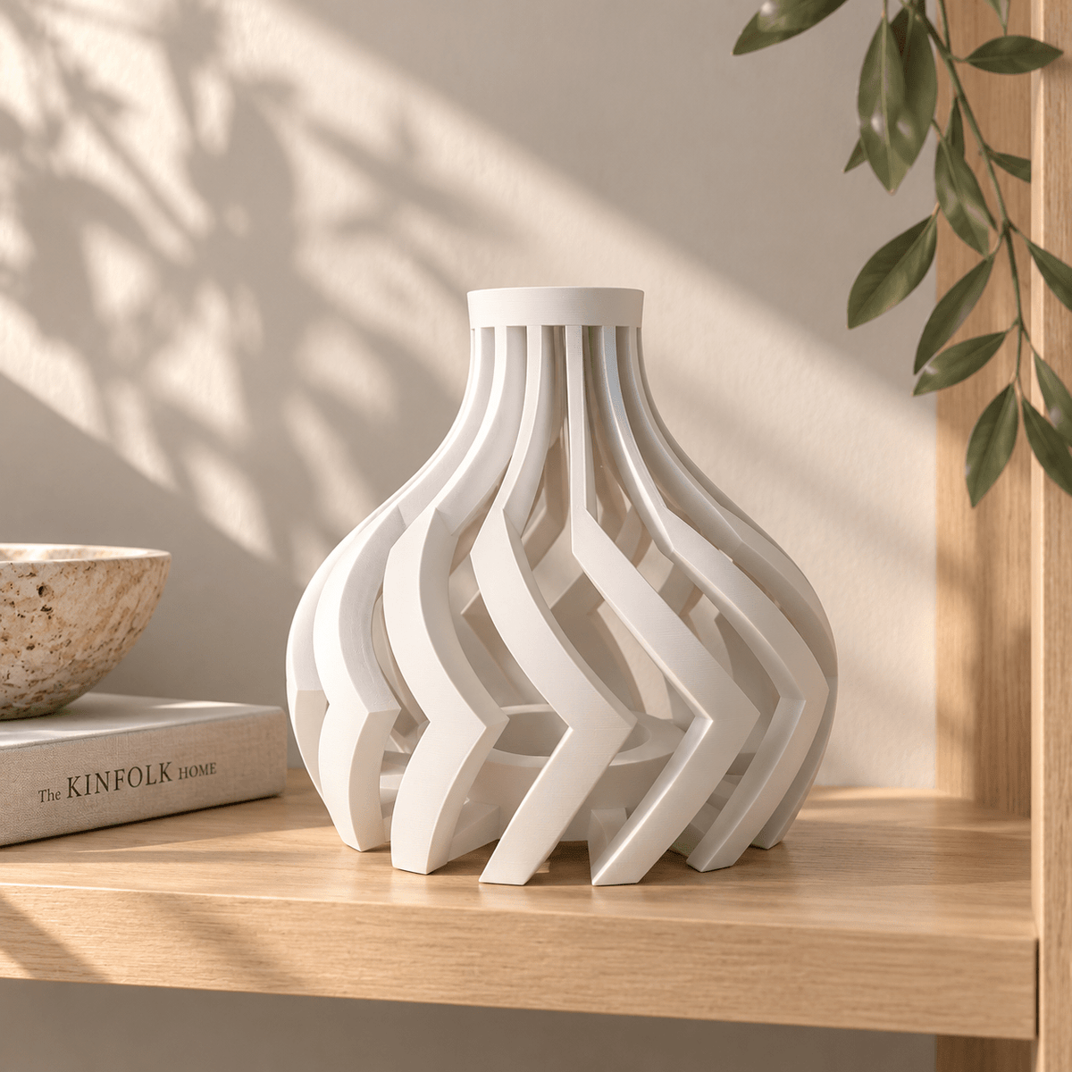 Dynamic Lori Cut-Out Vase - Modern Sculptural Home Decor Geometric Centerpiece Contemporary Minimalist Design by Pashmation