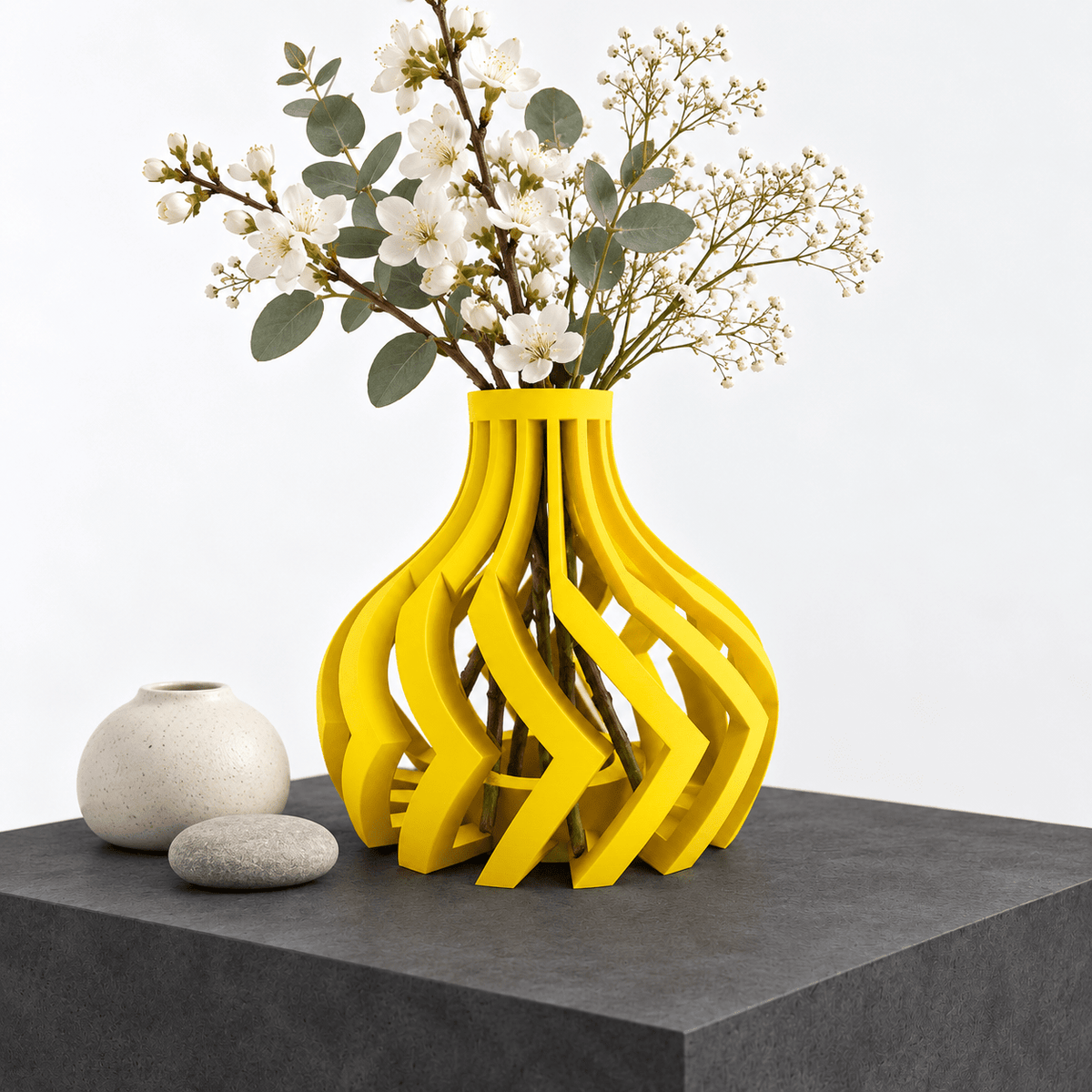 Dynamic Lori Cut-Out Vase - Modern Sculptural Home Decor Geometric Centerpiece Contemporary Minimalist Design by Pashmation