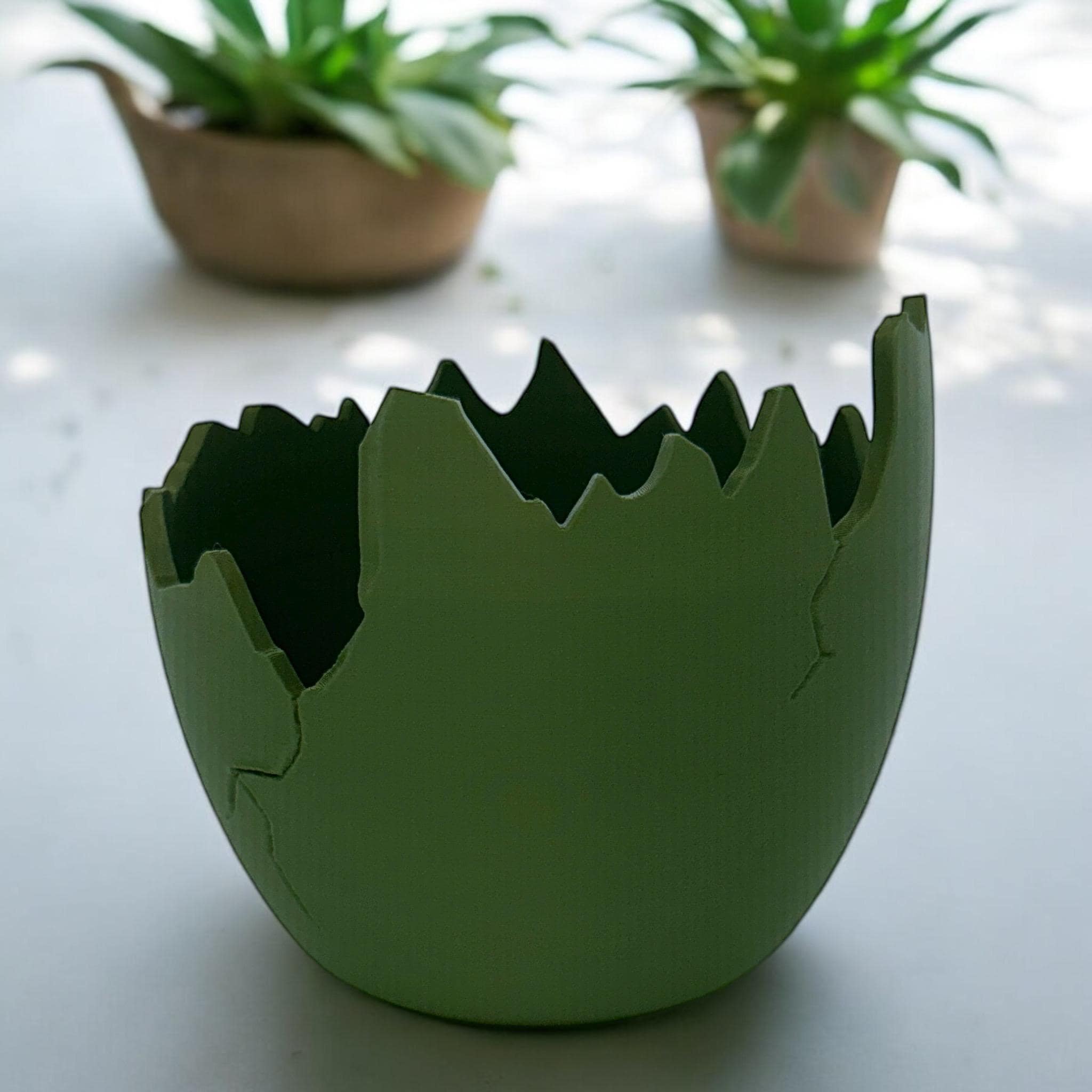 EggScape Planter – Large 3D - Printed Eggshell Design, Modern Planter for Indoor & Outdoor Spaces - PashmationIndoor Planters