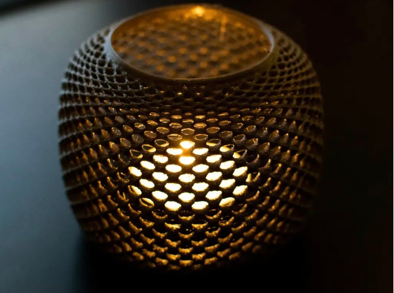 Brown Luminet Tealight Holder - Ambient Light Votive Candle Accent Gothic Home Decor Modern Lantern - Pashmation