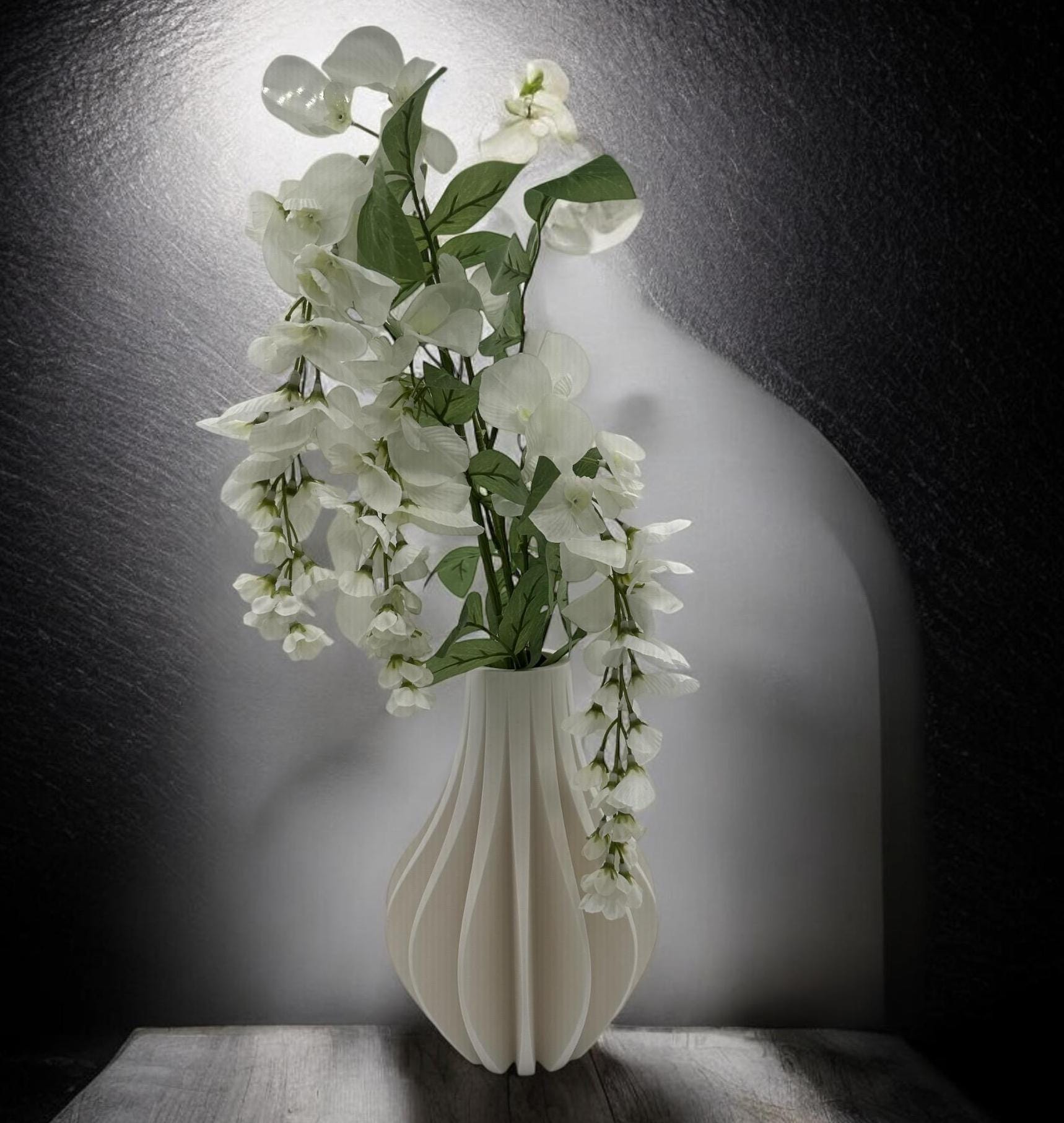 Modern Fluted Flower Vase, Minimalist Home Decor, Elegant Centerpiece - PashmationVases