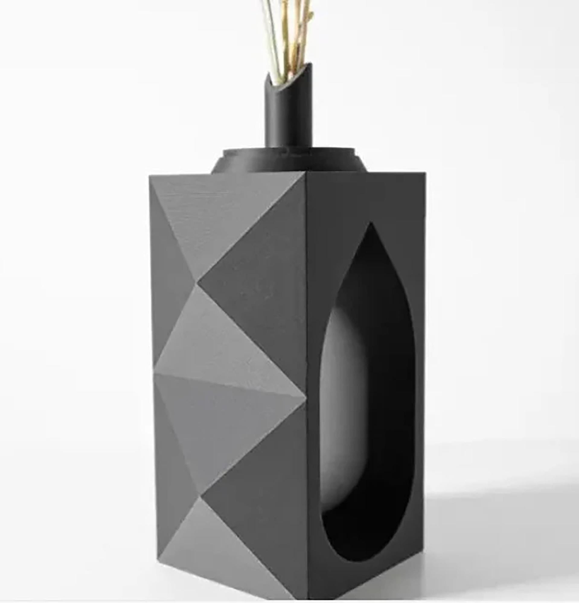 Modern Geometric Vase | Bold 3D - Printed Polymer Decor - PashmationVases