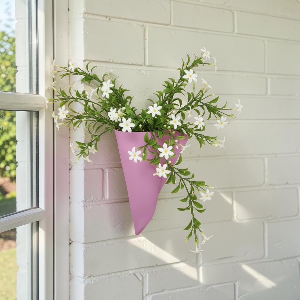 Latte vertical wall napkin wall vase displayed as modern wall decor by Pashmation