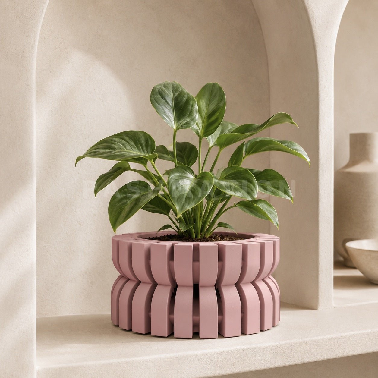 Modern Planter with Saucer | Griva by Pashmation
