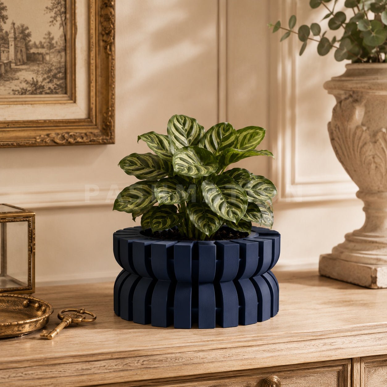 Modern Planter with Saucer | Griva by Pashmation
