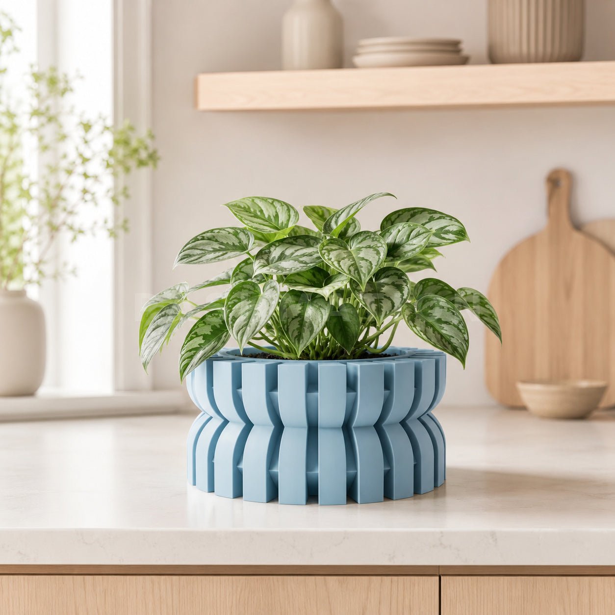 Modern Planter with Saucer | Griva by Pashmation