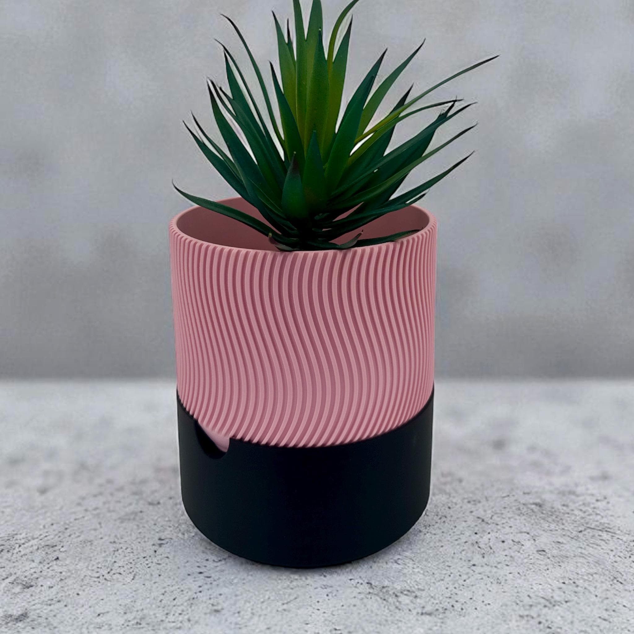 Modern Self Watering Planter Eco - Friendly PLA Textured Pot Contemporary Home Garden Decor - PashmationIndoor Planters