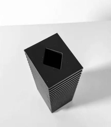 Modern Slatted Vase | Tall Geometric Centerpiece | Minimalist Contemporary Home Decor - PashmationVases
