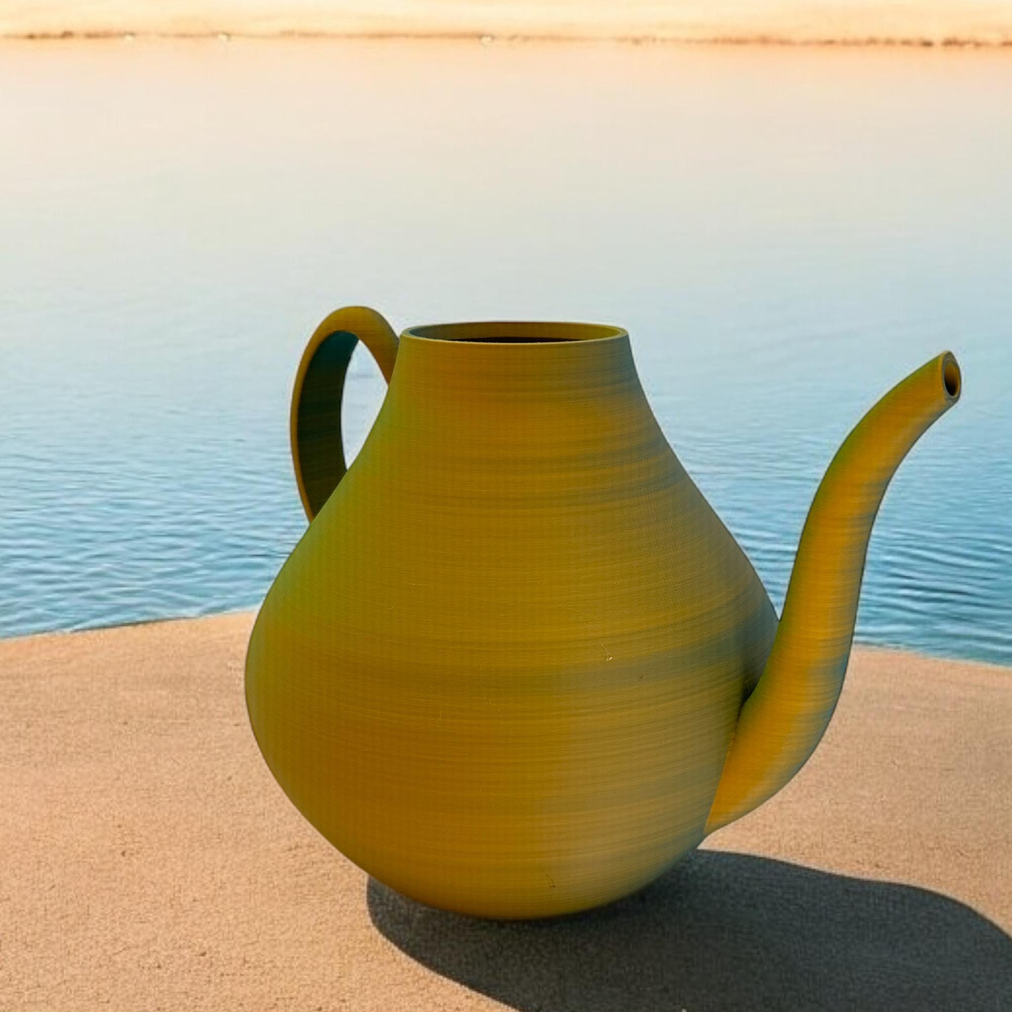 Sunbeam Watering Can with multi-tone gradient finish – Hues Fusion sculptural plant pot