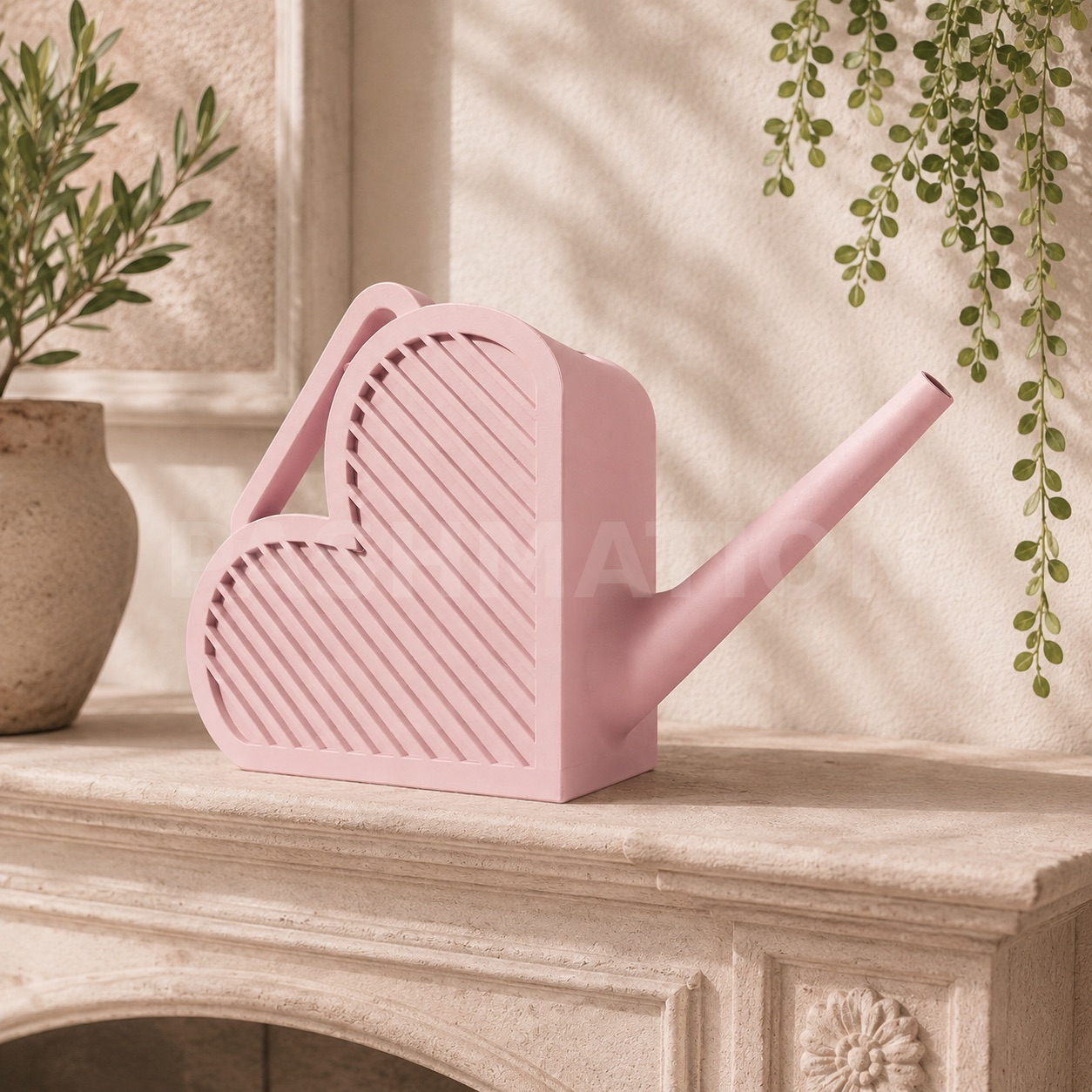 Heart-Shaped Watering Can | Figural Mini Plant Care Pot