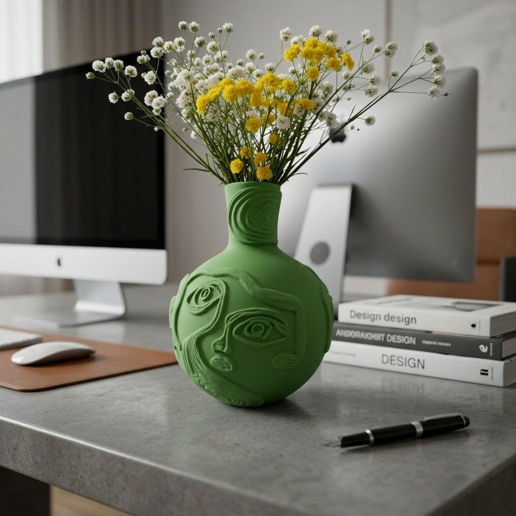 Picasso’s Faces Inspired Flower Vase for Art Lovers - PashmationVases