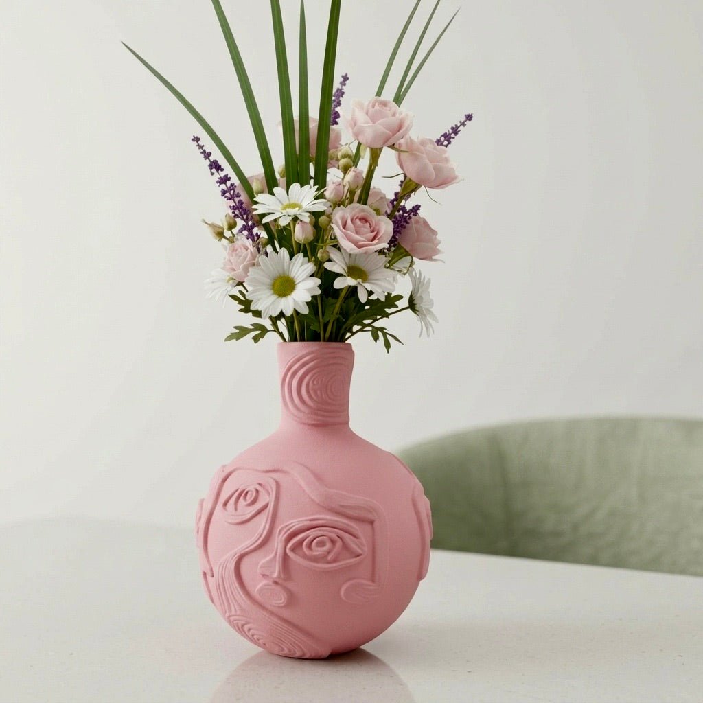 Picasso’s Faces Inspired Flower Vase for Art Lovers - PashmationVases