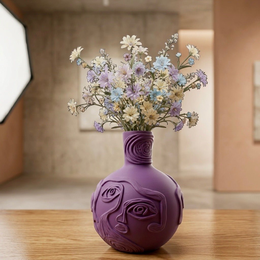 Picasso’s Faces Inspired Flower Vase for Art Lovers - PashmationVases