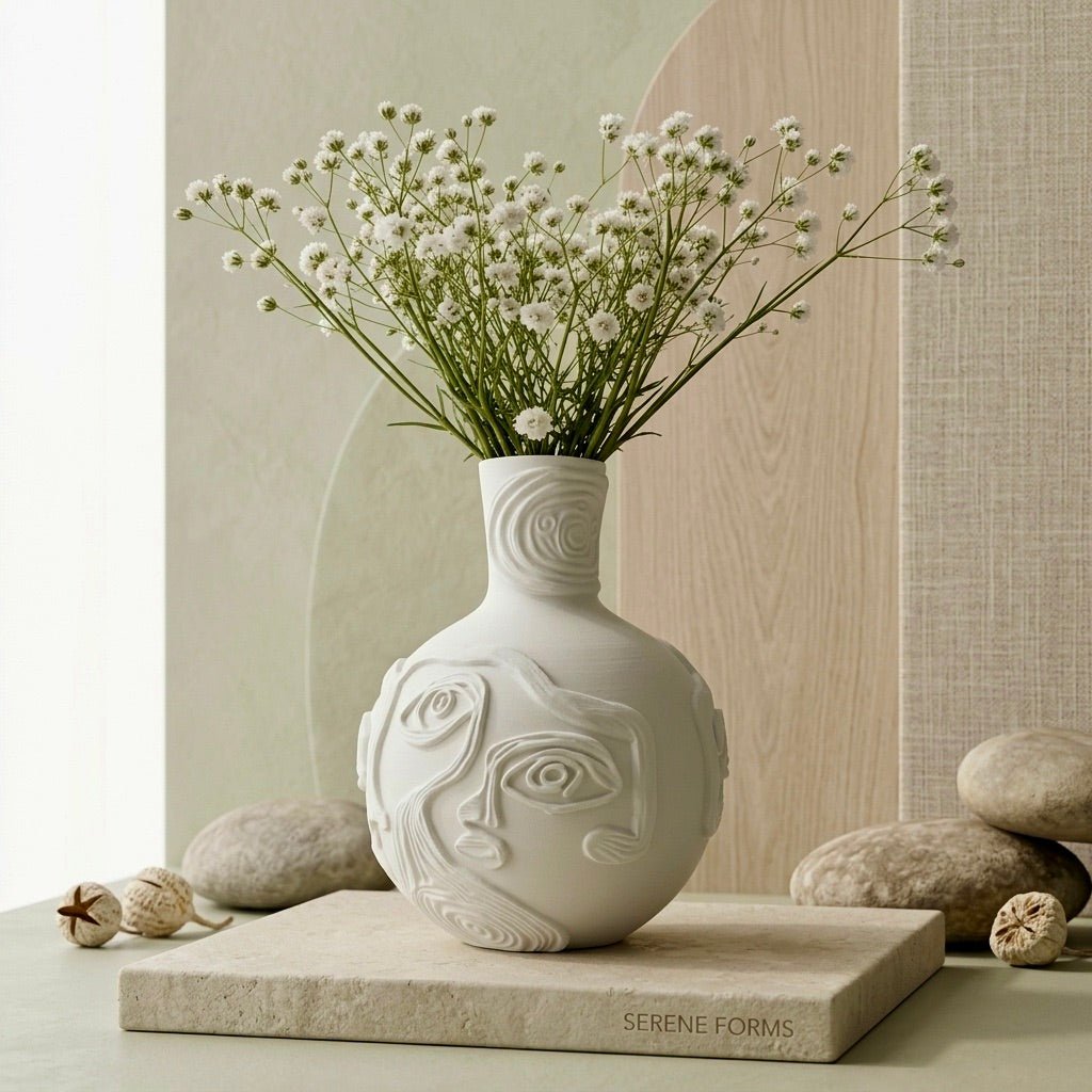 Picasso’s Faces Inspired Flower Vase for Art Lovers - PashmationVases