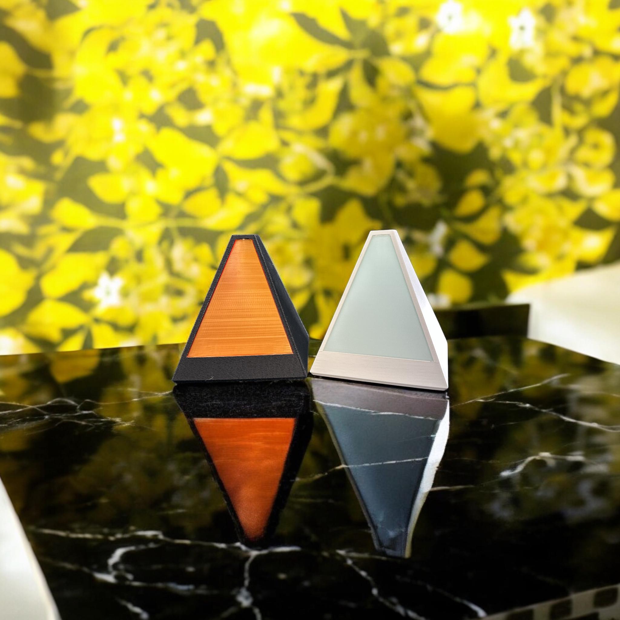 Pyramid Silhouette Vase | Translucent Dual Wall Design | Modern Decorative Piece - PashmationVases