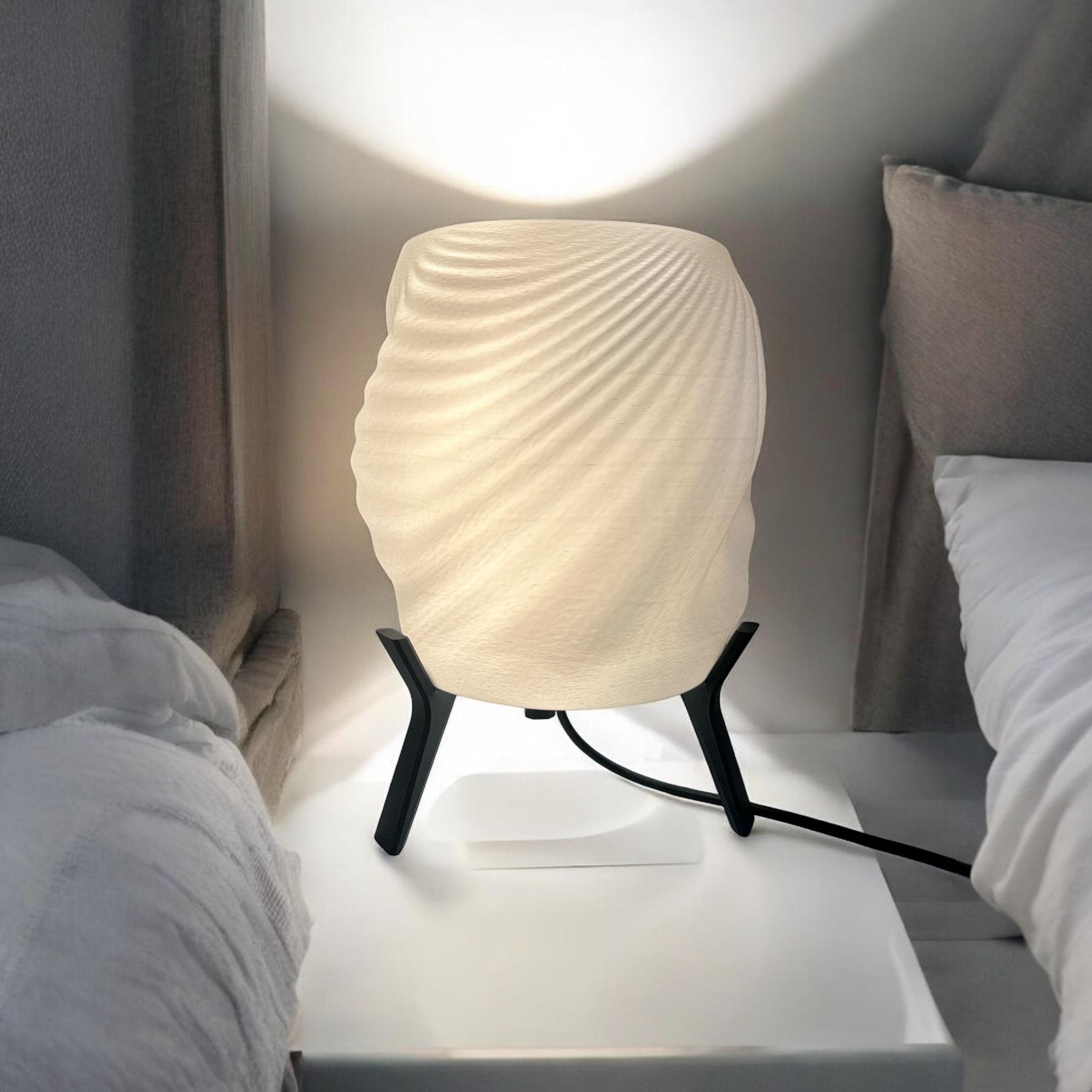 Ripple Glow Sculptural Table Lamp - Modern Ambient LED Lighting for Bedroom Office Contemporary Home Decor - Pashmation