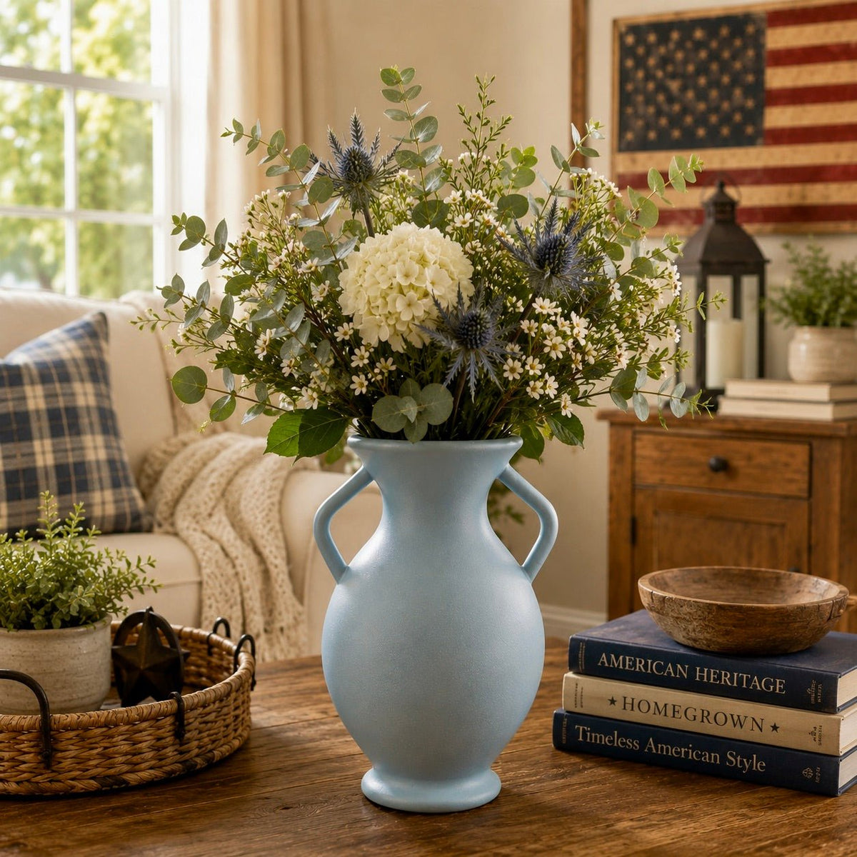 Rustic Amphora Vase | Handled Sculptural Centerpiece by Pashmation
