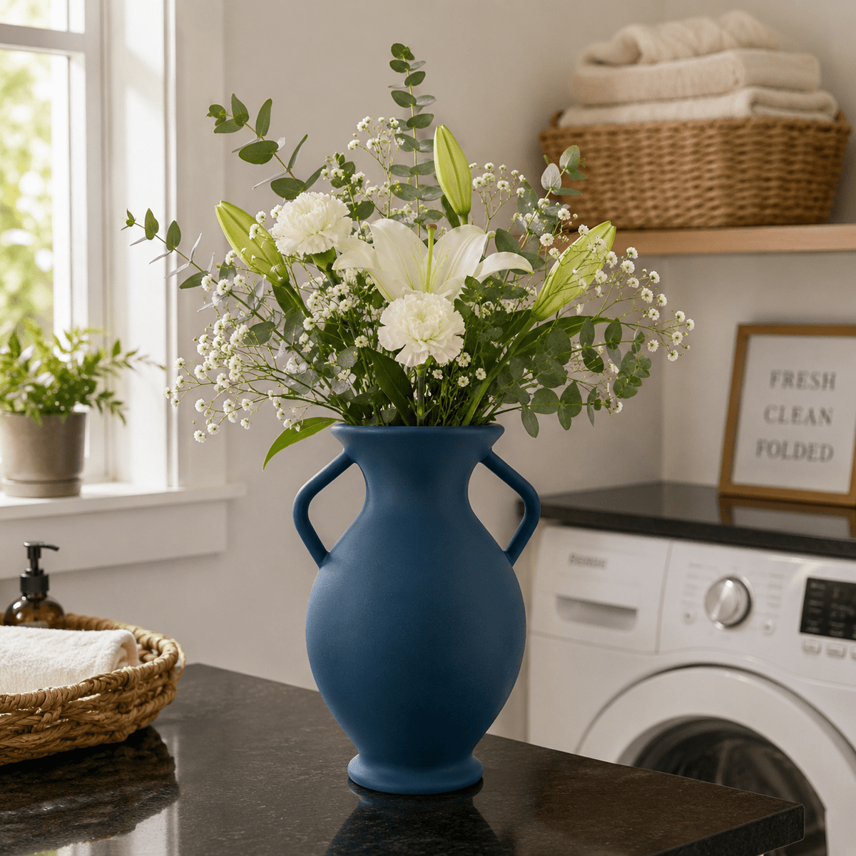 Rustic Amphora Vase | Handled Sculptural Centerpiece by Pashmation