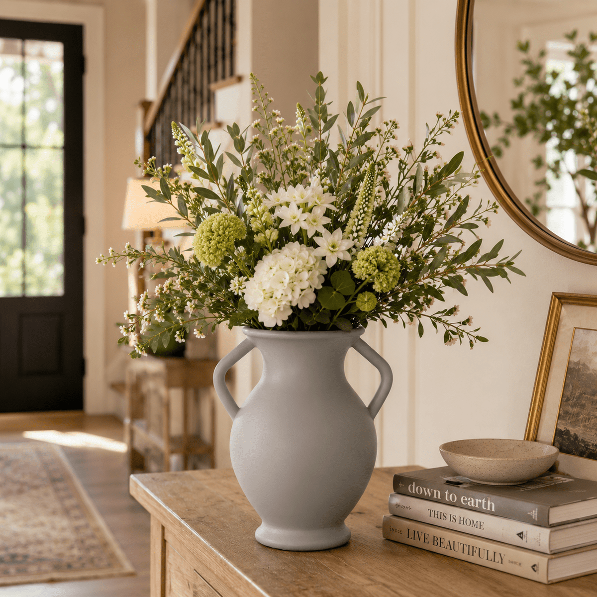 Rustic Amphora Vase | Handled Sculptural Centerpiece by Pashmation