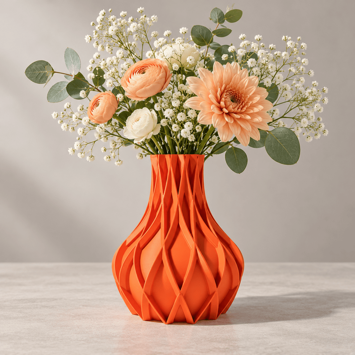 Sculpted Fluted Avio Vase Modern Geometric Centerpiece - Contemporary Home Decor Minimalist Design by Pashmation