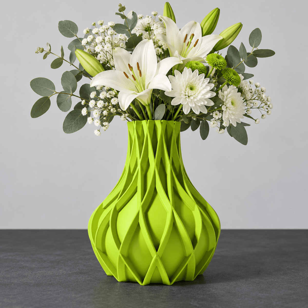 Sculpted Fluted Avio Vase Modern Geometric Centerpiece - Contemporary Home Decor Minimalist Design by Pashmation