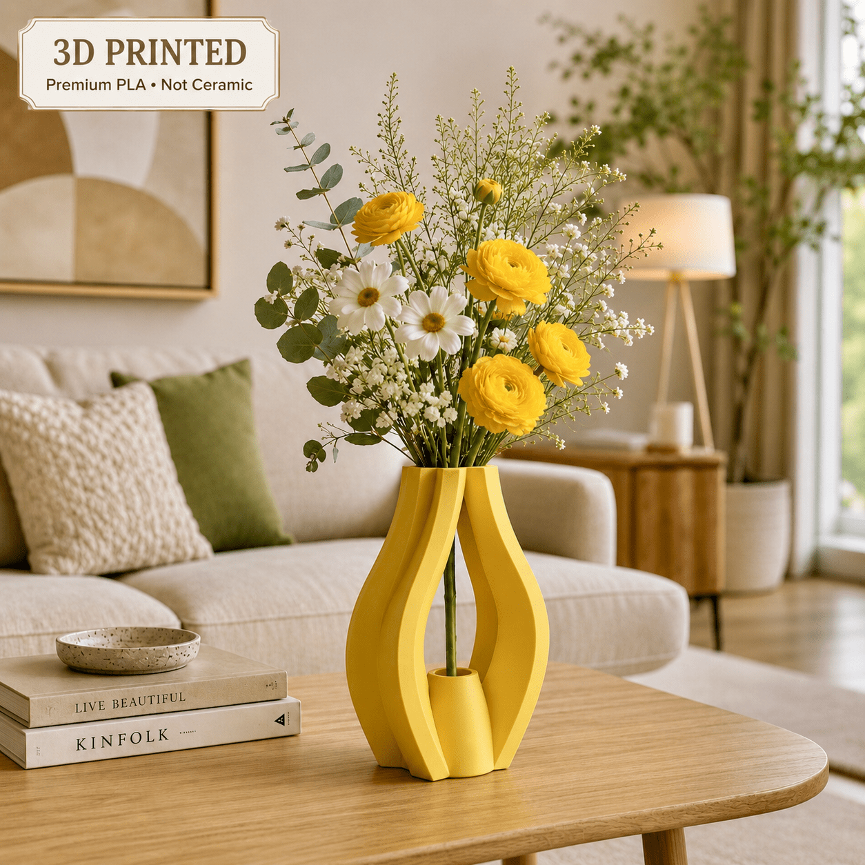 Sculptural Krono Vase - Modern Home Decor Centerpiece Contemporary Minimalist Design by Pashmation