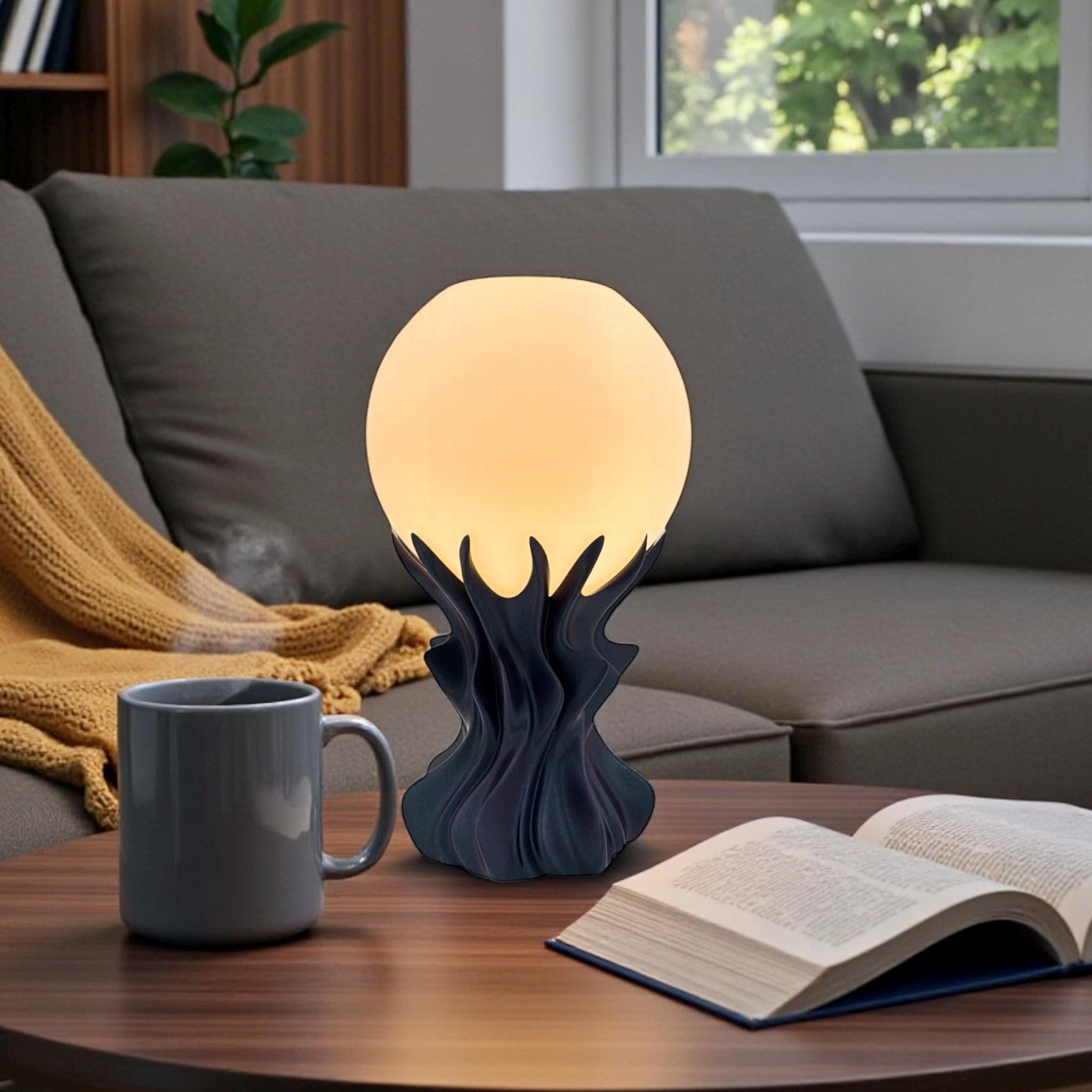 modern 3D printed table lamp Modern Ambient Lighting Bedside Nightlight Home Decor - Pashmation Table Lamps
