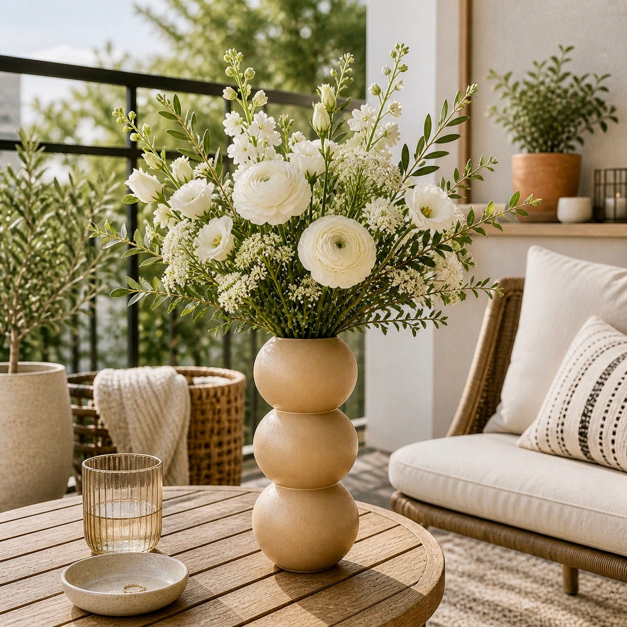 Spherical Modern Vase - Vibrant Accent Piece for Dried Flowers Contemporary Home Decor Geometric Centerpiece Orbo Design by Pashmation