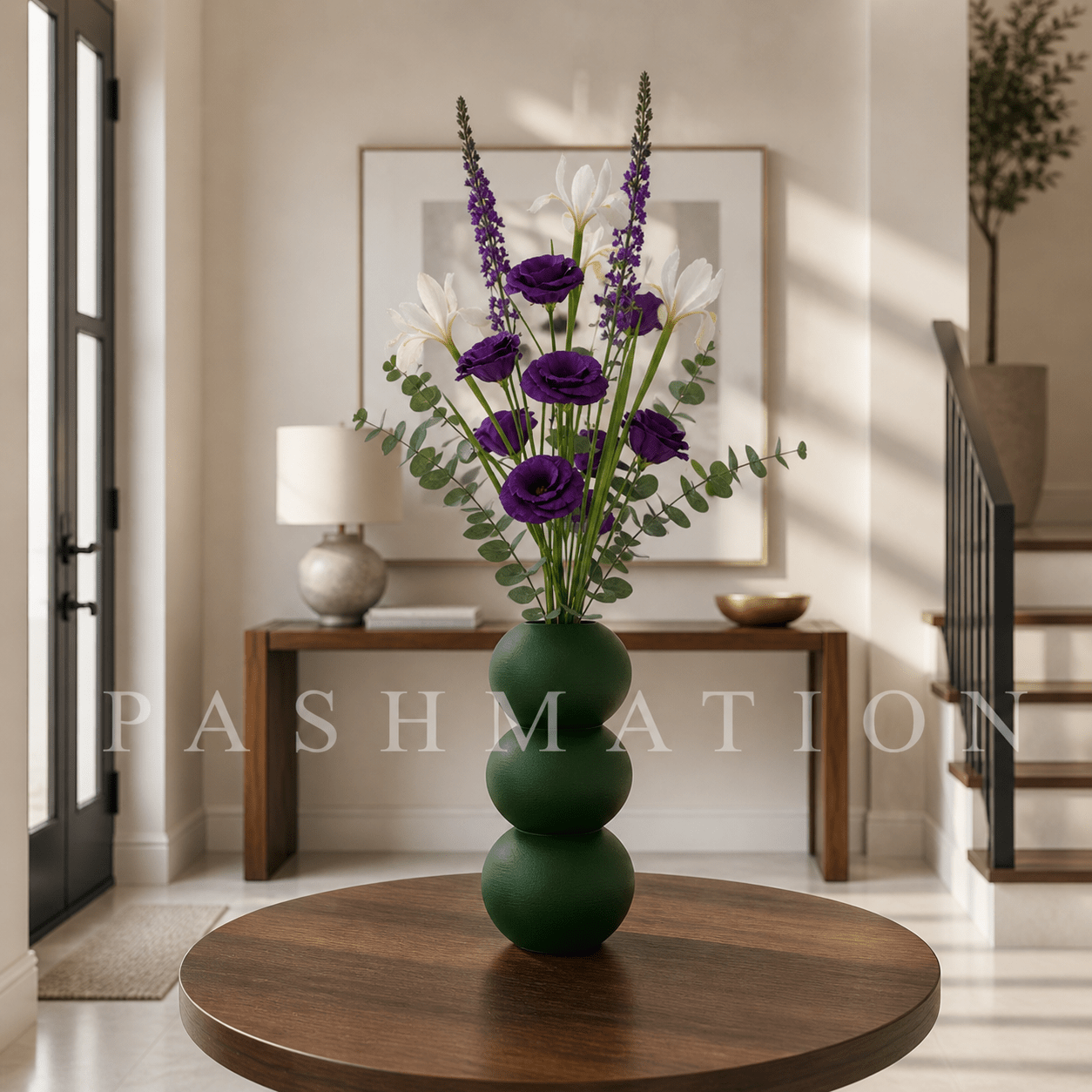 Spherical Modern Vase - Vibrant Accent Piece for Dried Flowers Contemporary Home Decor Geometric Centerpiece Orbo Design by Pashmation