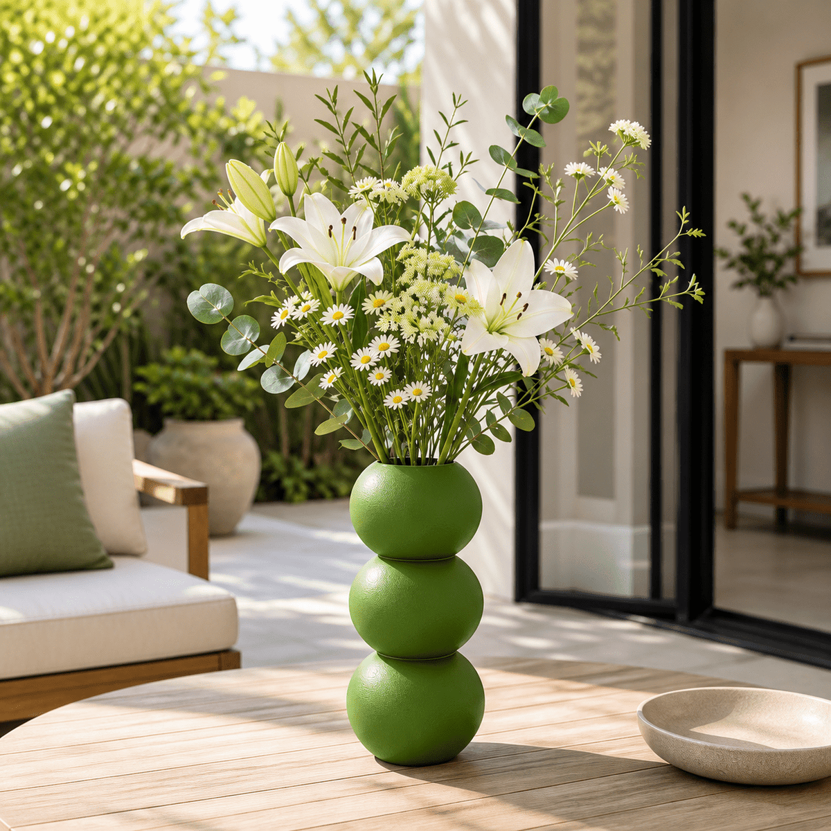 Spherical Modern Vase - Vibrant Accent Piece for Dried Flowers Contemporary Home Decor Geometric Centerpiece Orbo Design by Pashmation