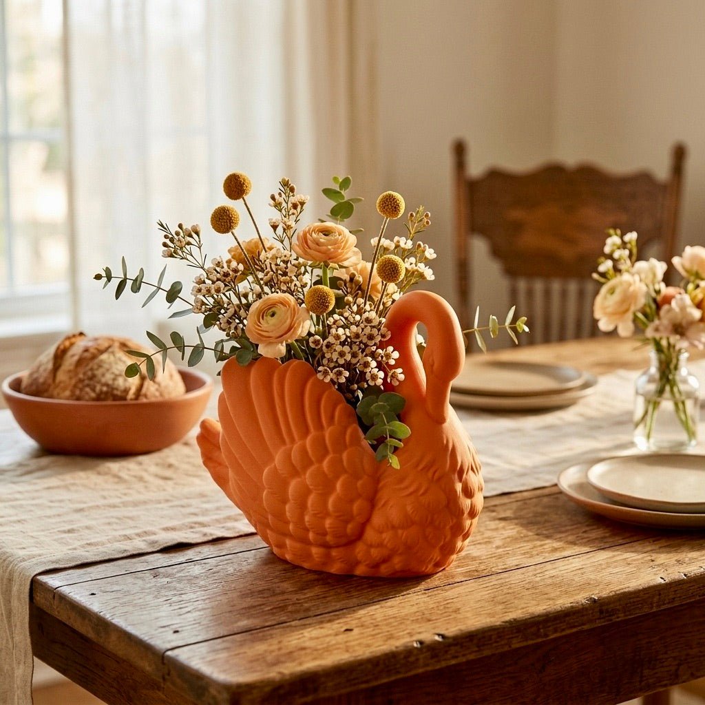 Swan Planter – Elegant Garden Decor with Drainage - PashmationIndoor Planters