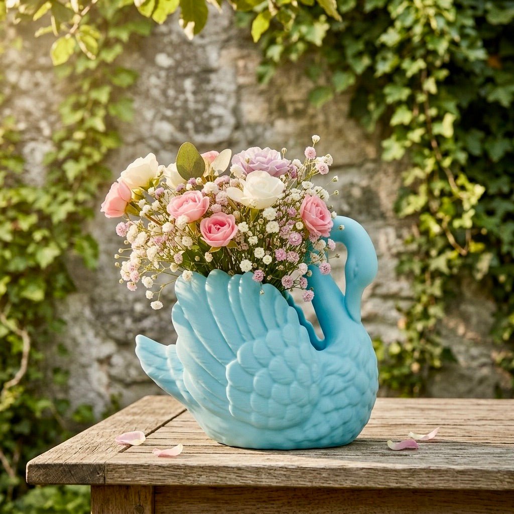 Swan Planter – Elegant Garden Decor with Drainage - PashmationIndoor Planters